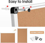 Extra Large Cork Bulletin Board 60" X 48", Foldable Notice Pin Board - Image 7