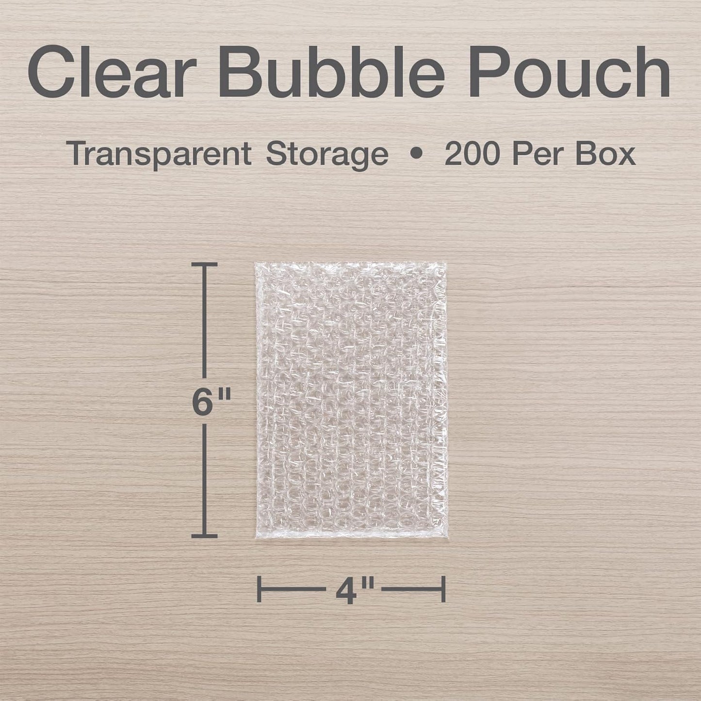 Quality Park Clear Bubble Pouches, Cushioned Packing and Shipping Bags, Great for Storage or Mailing, Reusable, 4"x 6", 200/box (QUA85921)
