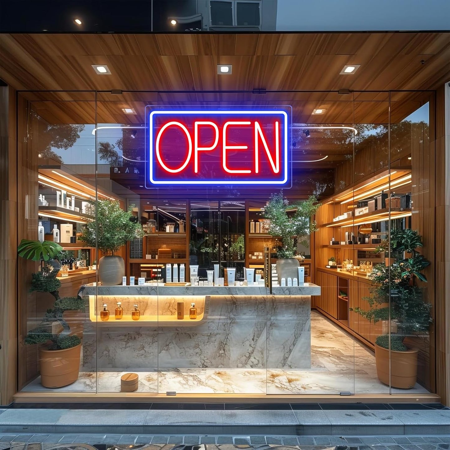 Open Signs for Bussines Ultra Bright 12V Neon Open Signs Light Up LED Open Sign with ON/OFF Switch for Window Storefront Florists Bar Salon Cafes Restaurant 16 Inch