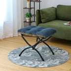 15" Folding Ottoman, Foldable Footrest Stool, Portable Small Foot Stool - Image 2