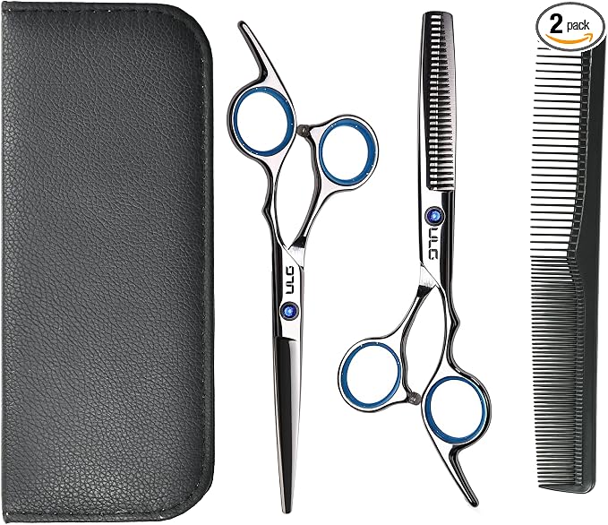 ULG Hair Cutting Scissors Thinning Shears Kit Professional Hairdressing by ULG