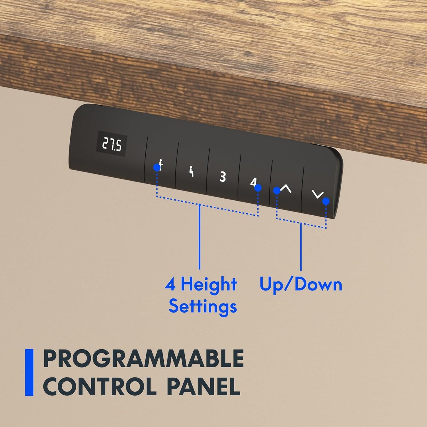 FLEXISPOT E3 Dual Motor Electric Standing Desk 48x30 Inch Whole-Piece Board Height Adjustable Electric Sit Stand Desk (Black Frame + Special Walnut Desktop, 2 Packages)