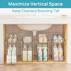 Vtopmart 4 Pack Higher Bathroom Under Sink Plastic Pull-Out Organizer - Image 9