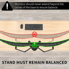 VIVO Dual LED LCD Monitor Mount, Free-Standing Desk Stand - Image 3