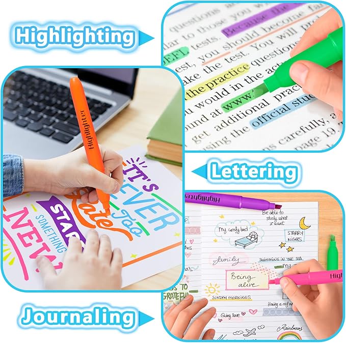YEGEER Highlighters, Chisel Tip Dry-Quickly Highlighter Markers, Office - Image 5