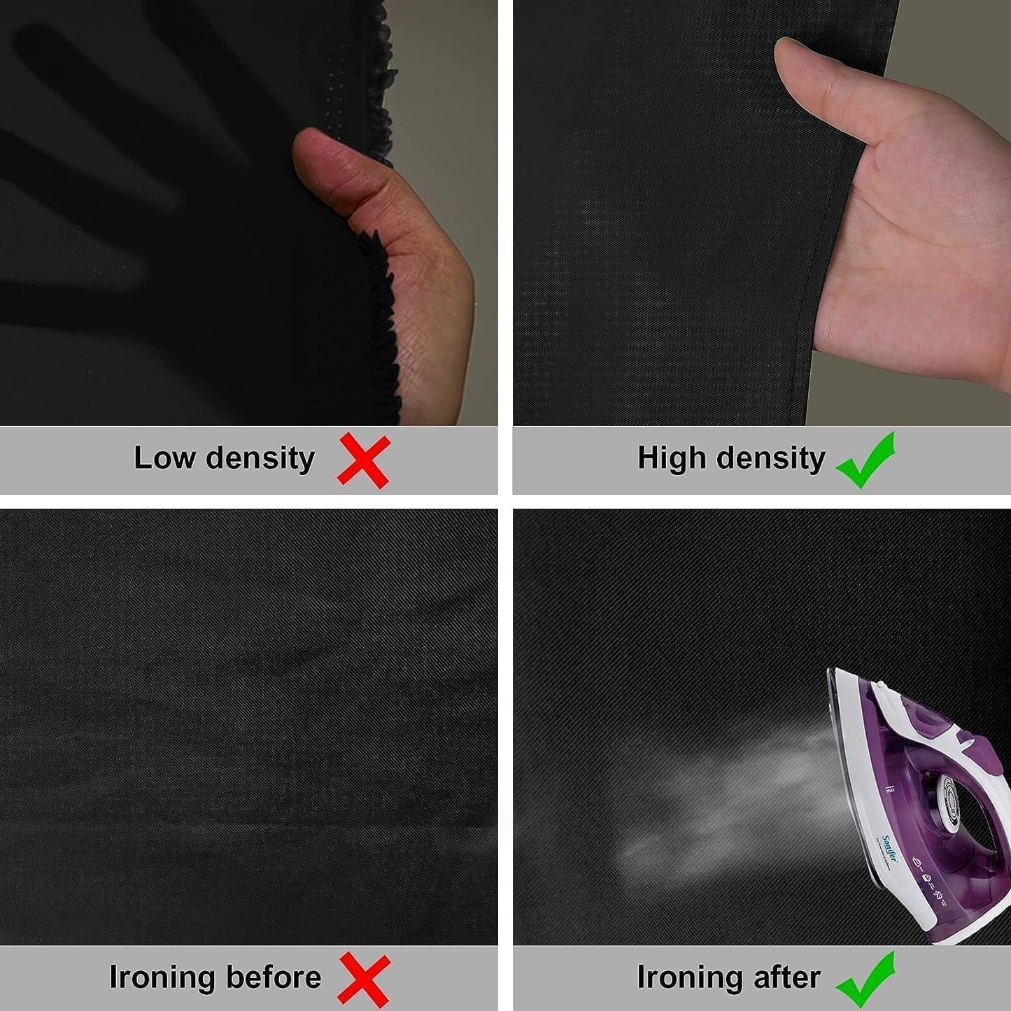 Aimosen 10 X 12 FT Large Black Backdrop Background for Photography, Pure Black Photo Backdrop Screen for Zoom Meeting, Polyester Cloth Fabric Curtain, Chromakey Video Photoshoot Studio Conference