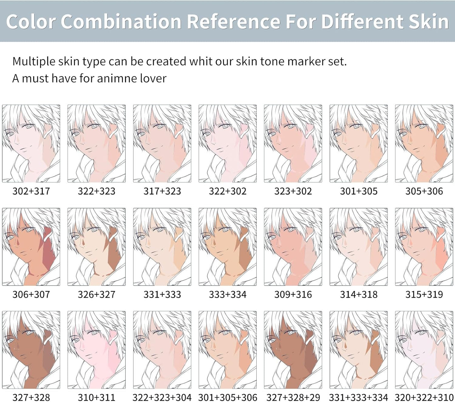 Skin Tone Markers,30 Flesh Colors Alcohol Based Art Markers Pens Set Dual Tips Brush&Broad for Professional Artists Drawing Sketch Illustrations Portrait Comics Anime Coloring