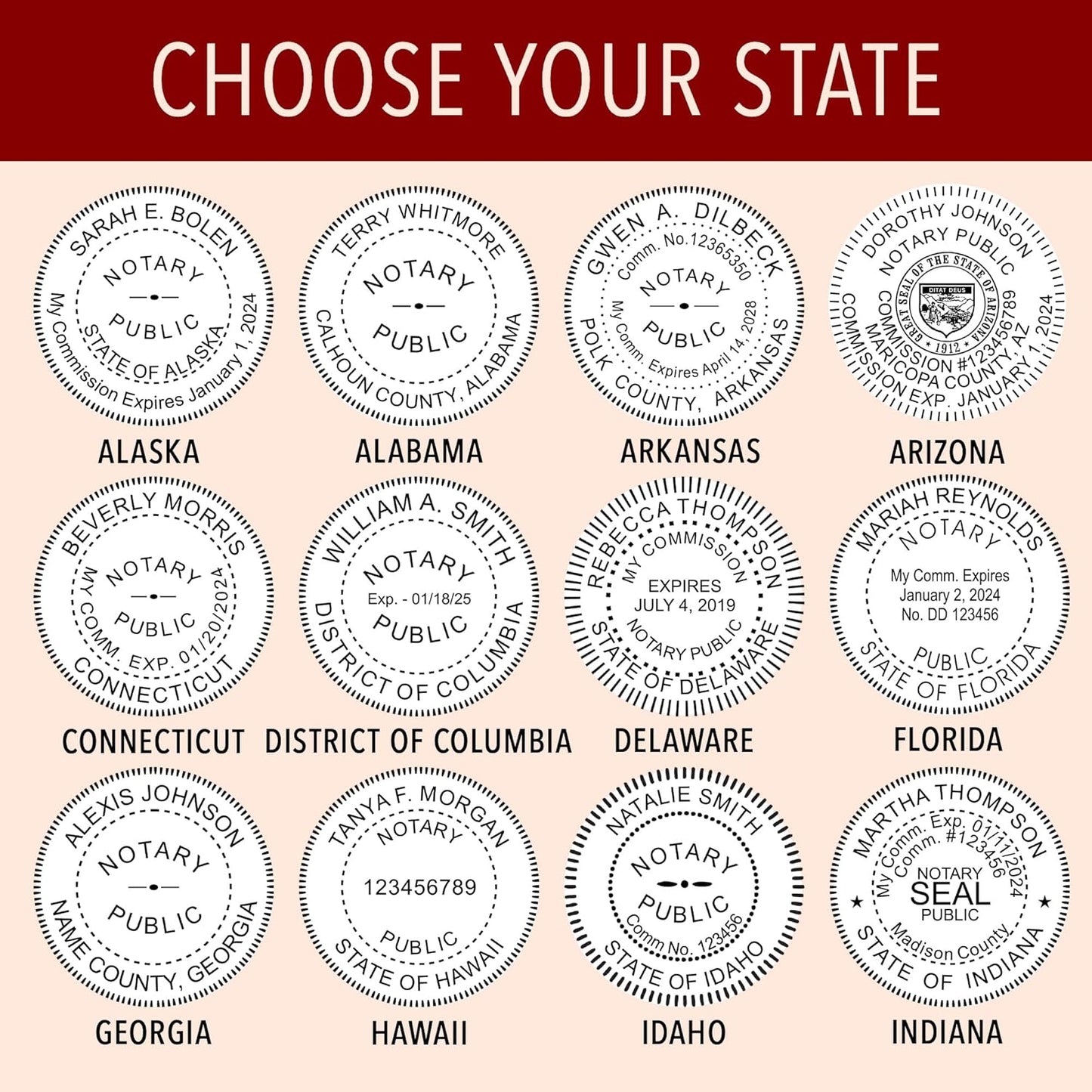 Custom Notary Embosser, Customizable for 37 Total States, Embossed Notary Seal | Great for Official Documents and Paperwork | Great Way to Certify Your Documents (South Carolina)
