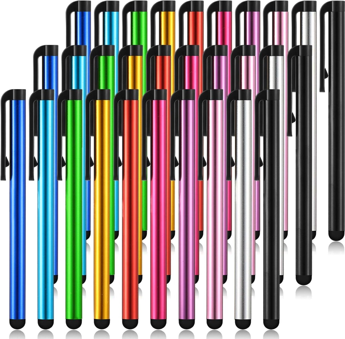 Outus 30 Pieces Stylus Pens for Touchscreen Capacitive Slim Stylus Pens for Universal Touch Screens Devices, Compatible with iPhone, Ipad, Tablet (10 Colors)