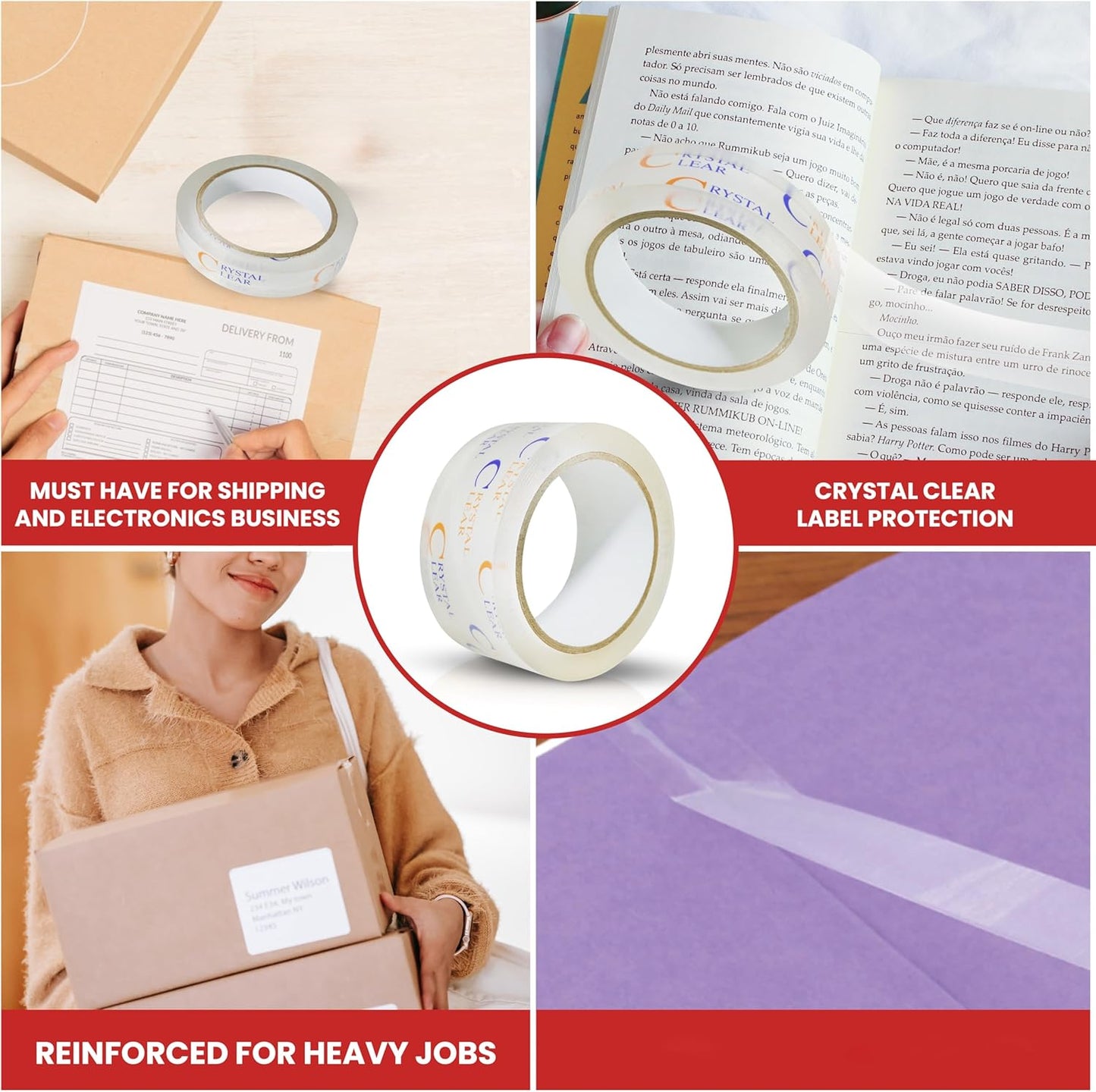 T.R.U. LP-20CC Book Repair Crystal Clear Label Protection Tape: 1/2 in. x 72 yds. (Pack of 144)