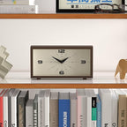 JONES CLOCKS® 'Odeon' Desk Clock | Modern Rectangular Design in Brown, Stylish - Image 3