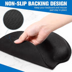 Yunsailing 4 Pcs Ergonomic Mouse Pad and Keyboard - Image 4
