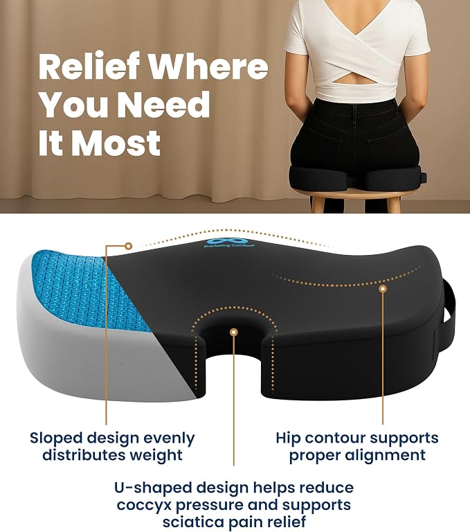 Everlasting Comfort Doctor Recommended Memory Foam Seat Cushion - Image 3