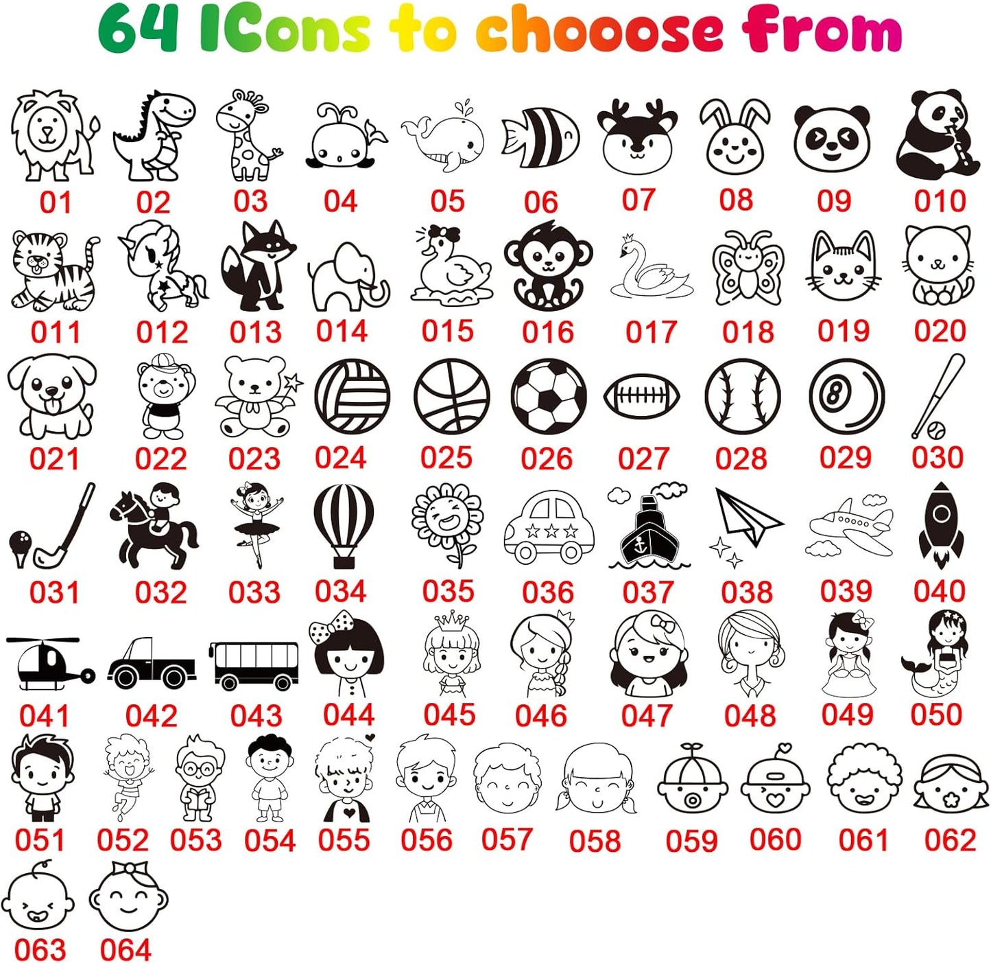 Personalized Name Stamp for Clothing Kids Waterproof Childrens Name Stamp for Clothes Stamp for Children (Two Color)