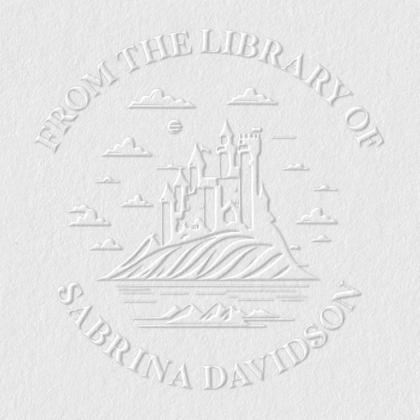 from The Library of Embossers & Stamps for Fantasy Book Readers | Custom Embosser | Custom Stamp | Ex Libris | Elevate Your Fantasy Collection of Stories and Novels (Design 2, Embosser)