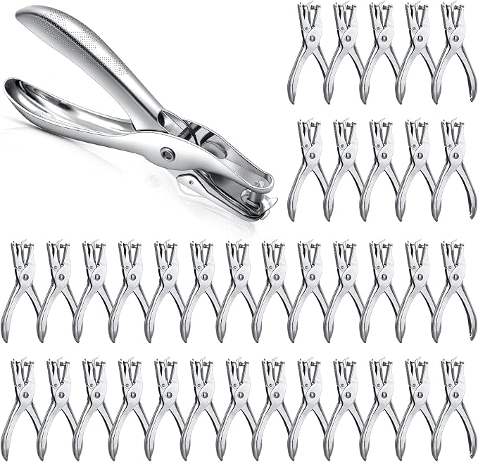 36 Pieces 1 Hole Punch 5 Sheet Capacity Single Handheld Hole Puncher Circle by Geosar