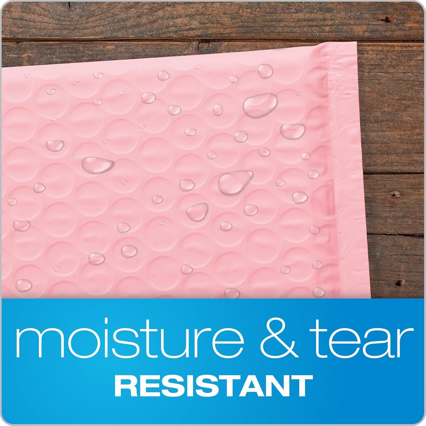Quality Park Bubble Mailers, 6 x 9, Pink Poly Mailers, Padded Envelopes, Shipping Bags, Water Resistant, Self Seal, 50 Per Box (QUA85907)