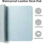 Aothia Faux Leather Desk Mat – Large Mouse Pad, Non-Slip PU Leather Blotter - Image 7