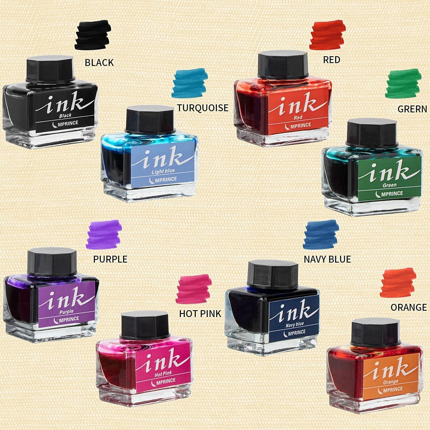 Calligraphy Pens and Ink Set - Calligraphy Kits for Beginners,Quill Pen Includes Dip Pen,8*Colors Ink,11*Calligraphy Pen Nibs（Grey）