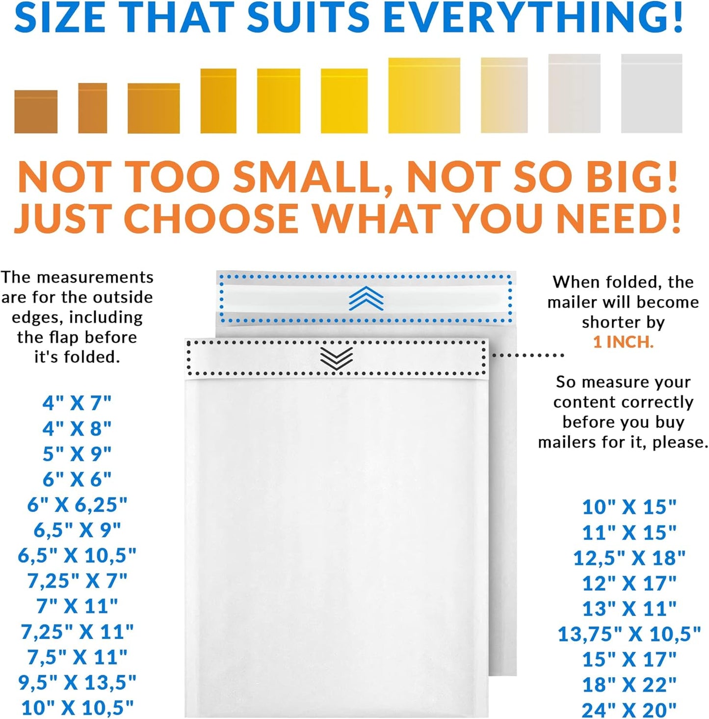 ABC PACK & SUPPLY White Kraft Bubble Mailer Envelopes, 12.5 x 18 Inches. 100 Pack Mail Padded Envelopes Self Seal. Kraft Bubble Mailers. Tear-Resistant Mailing Envelope Padded. Sturdy Paper Mailer