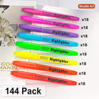 Shuttle Art 144 Pack Highlighters, Highlighters Assorted Colors Set, 8 Bright - Image 2