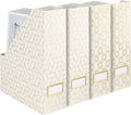 BLU MONACO | Cardboard Magazine File Holder Set of 4 | Vertical Magazine File by Blu_Monaco