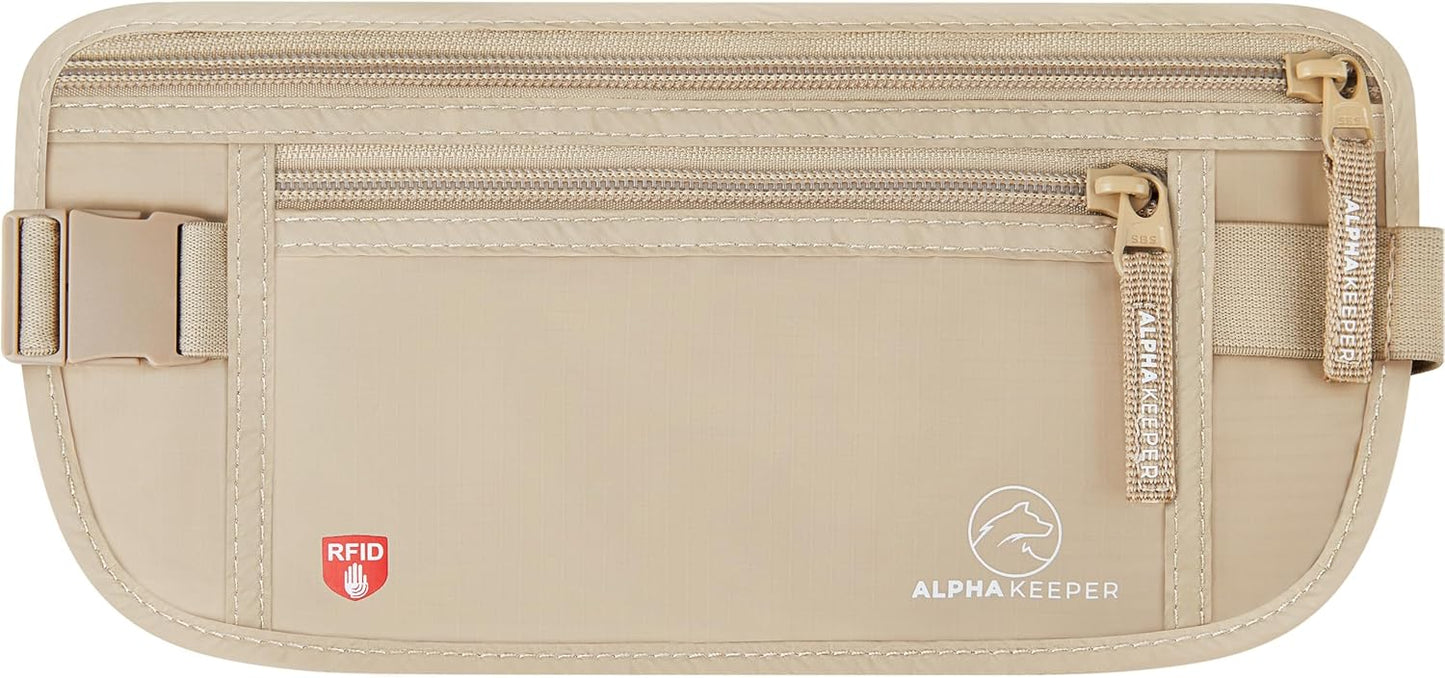 Hidden Money Belt for Travel for Men, Waist Wallet Anti Theft, RFID Passport Holder For Travel Men Or Women, Money Pouch, RFID Passport Holder
