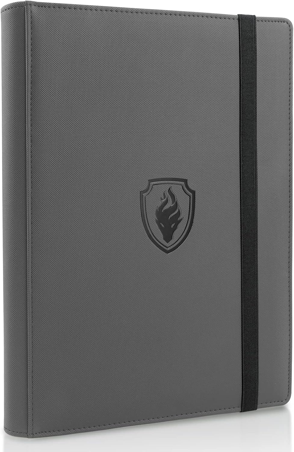Trading Card Binder 9 Pocket, Fabmaker PU Cover Card Collection Binder for 360 Cards, Premium Card Book, Sturdy Card Holder Folders, Card Album for YuGiOh, MTG, TCG, Game Cards & Sports Cards, Grey