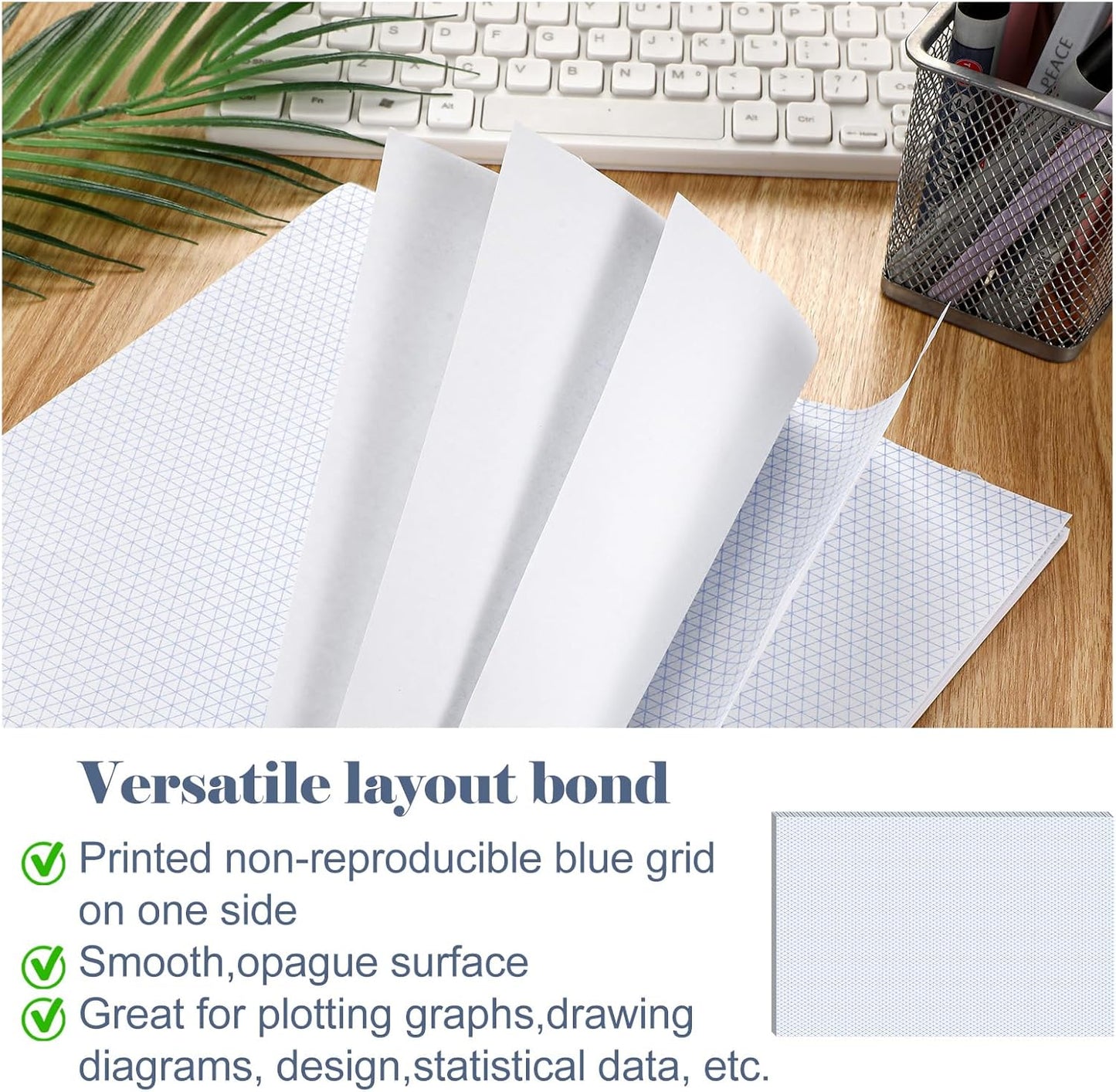 MotiMind 50 Sheets Isometric Graph Paper Pad Isometric Paper Drafting and Graph Pads for 3D Designs Architecture Landscaping Engineering Drafting (11x17)