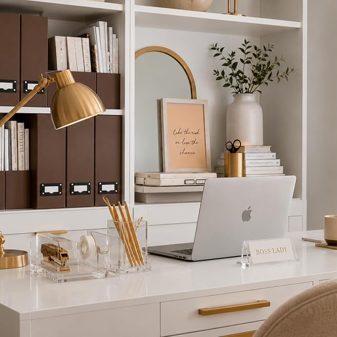 BLU MONACO | Cardboard Magazine File Holder Set of 6 | Vertical Magazine File - Image 2