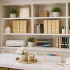 BLU MONACO | Gold Cardboard Magazine File Holder Set of 4 | Vertical Magazine - Image 3