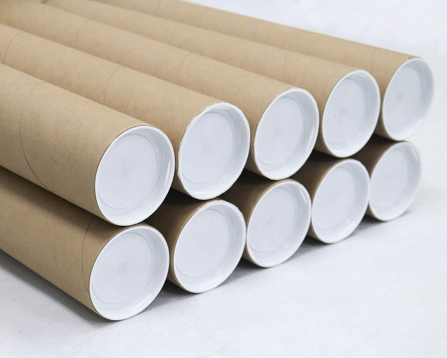 MagicWater Supply Mailing Tube - 3 in x 36 in - Kraft - 10 Pack - for Shipping and Storage of Posters, Arts, Crafts, and Documents
