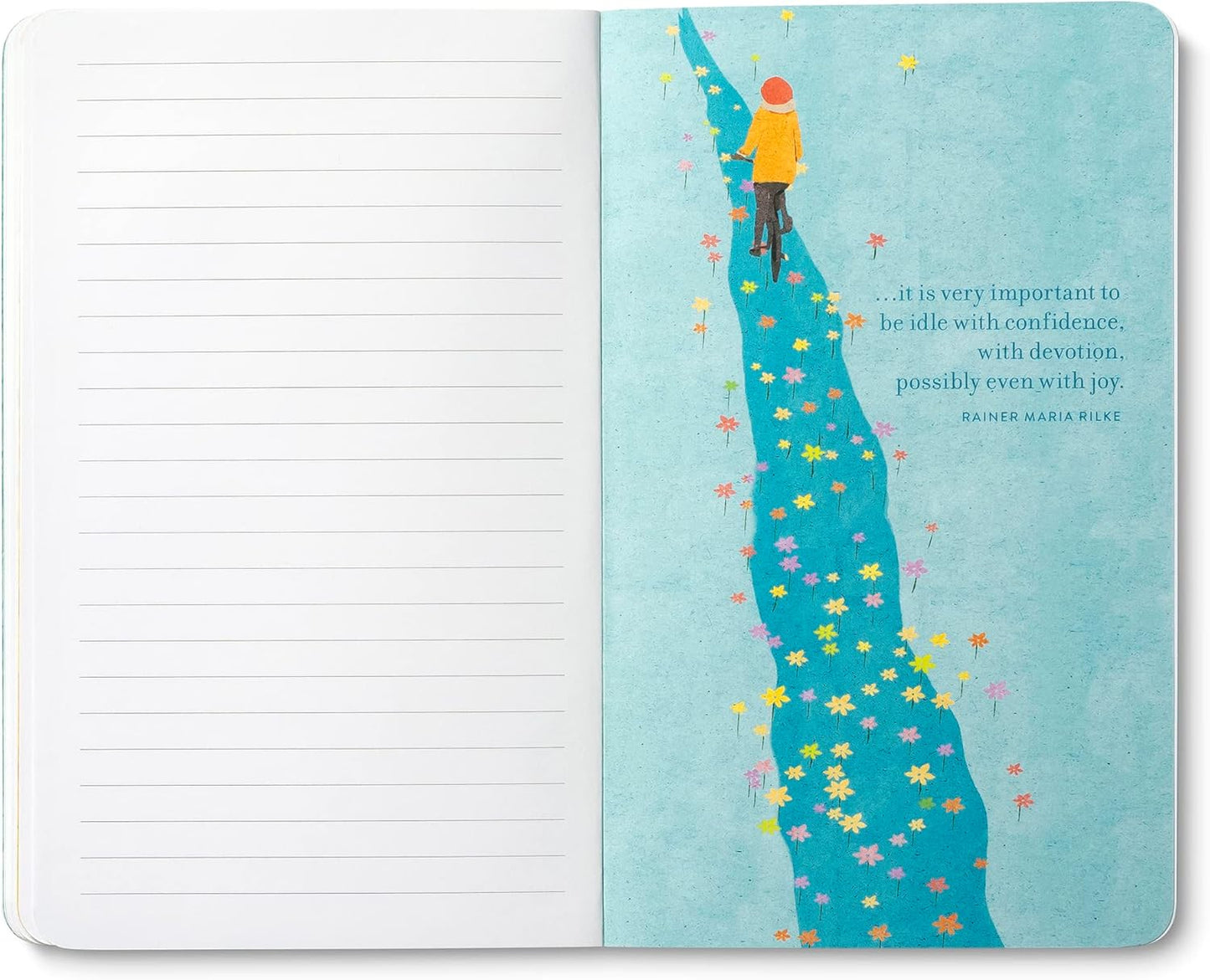 Compendium Softcover Journal - Sometimes the most important thing in a whole day is the rest we take between two deep breaths... – A Write Now Journal with 128 Lined Pages, 5”W x 8”H