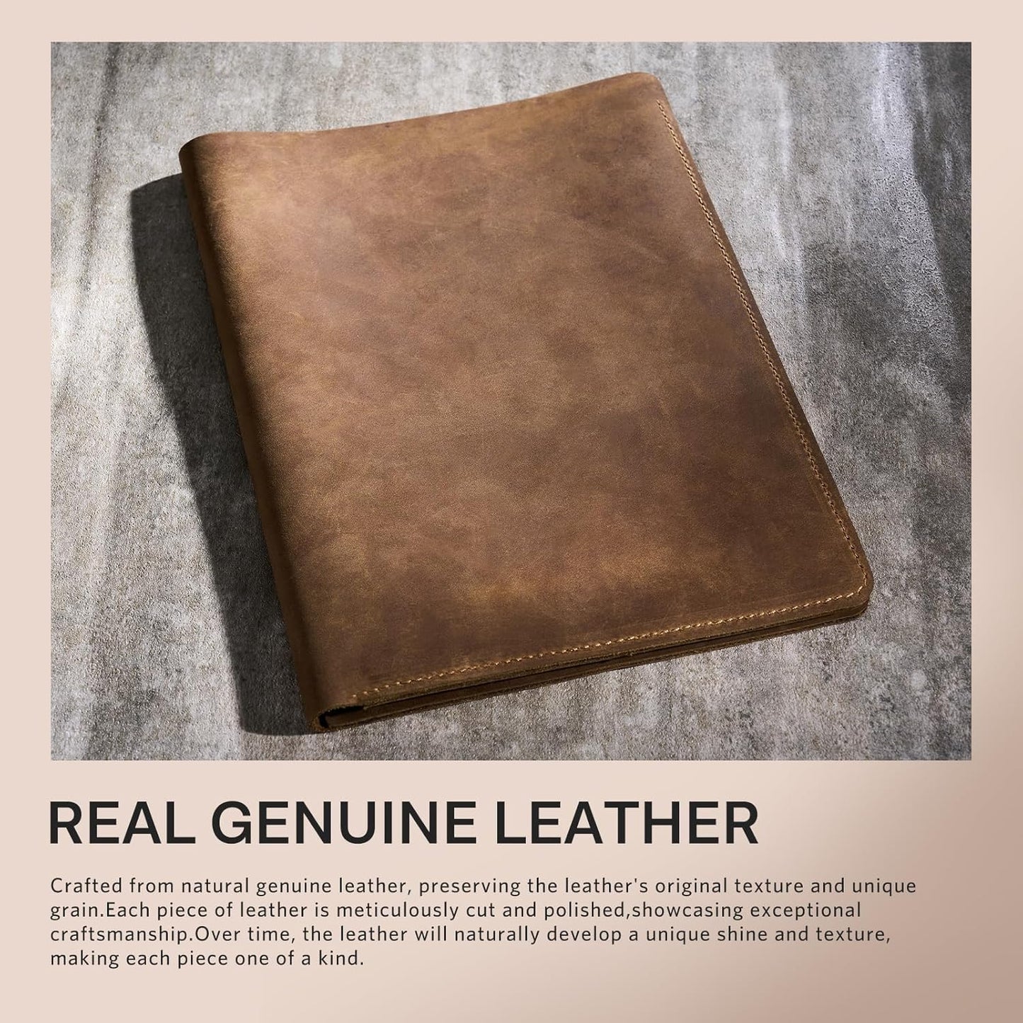 CoBak Premium Genuine Cowhide Leather Case for Remarkable Paper Pro 11.8" (2024) – Slim Magnetic Back Cover with Auto Sleep/Wake, Folder Design, and Corner Protection. Genuine Cowhide