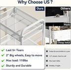YASONIC 3 Tier Rolling Cart – Metal Utility Storage Carts - Image 3