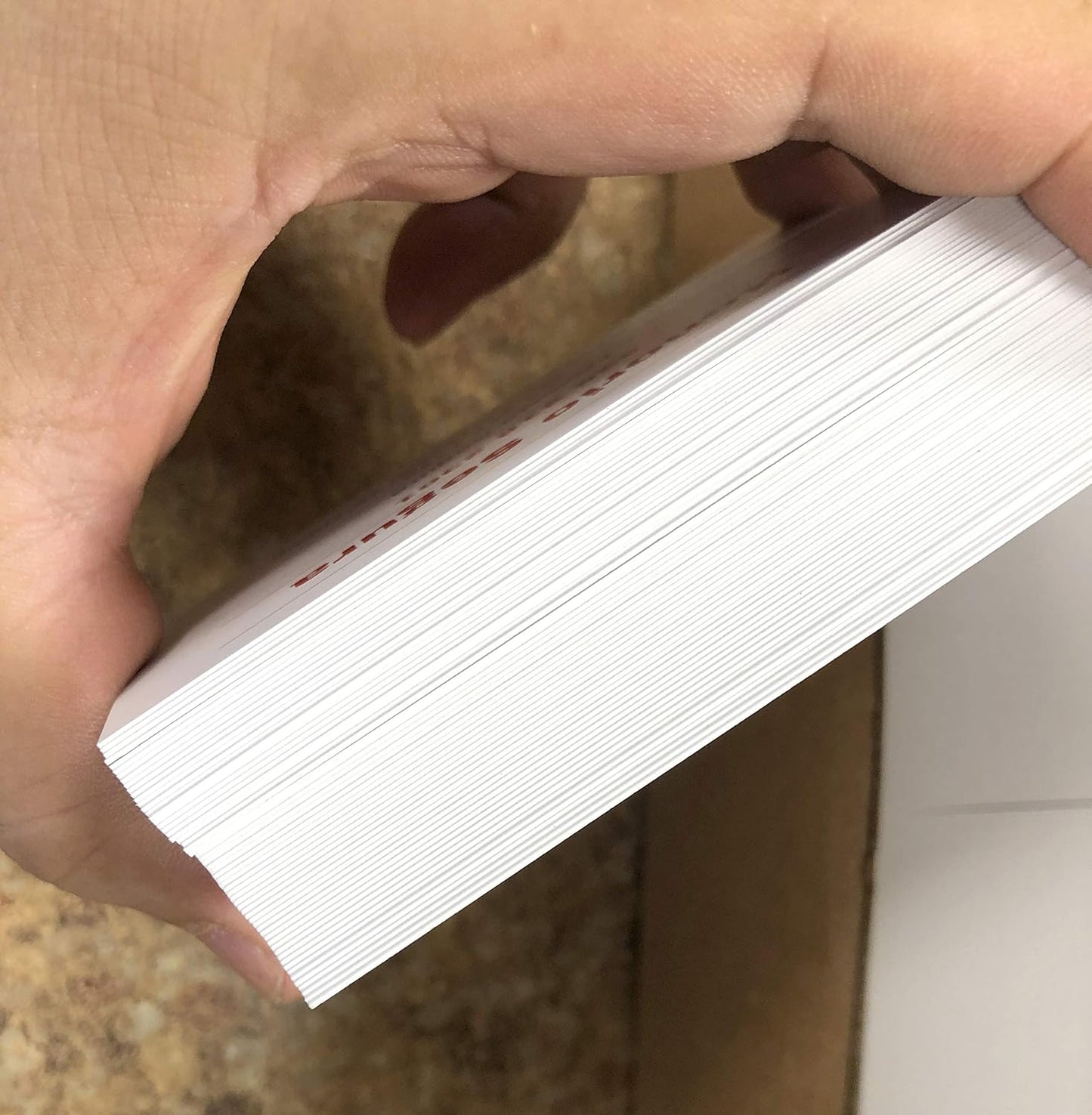Custom Premium Business Cards, Full color - Marble (350gsm-Thick paper), Made in The USA (Pink Rose)
