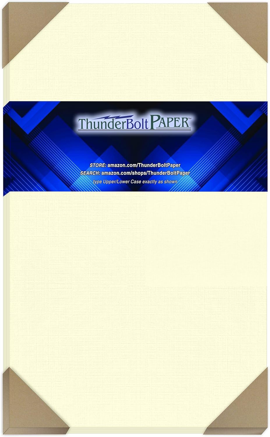 25 Natural Linen 80# Cover Paper Sheets - 8.5" X 14" (8.5X14 Inches) Legal|Menu Size - Card Weight - Fine Linen Textured Finish - Quality Cardstock