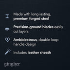 Gingher Curved Embroidery Scissors, Sharp Knife Edge Sewing Scissors - Image 5