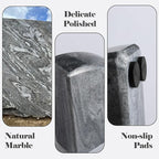 Karibiber Marble Bookend for Shelves, Non-Skid Bookends for Heavy Books - Image 3