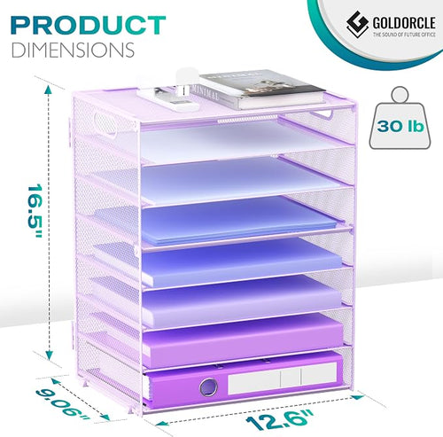 8 Tier Paper Letter Tray Organizer - Image 2