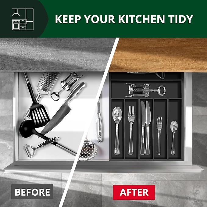 Luxury Bamboo Kitchen Drawer Organizer - Image 7