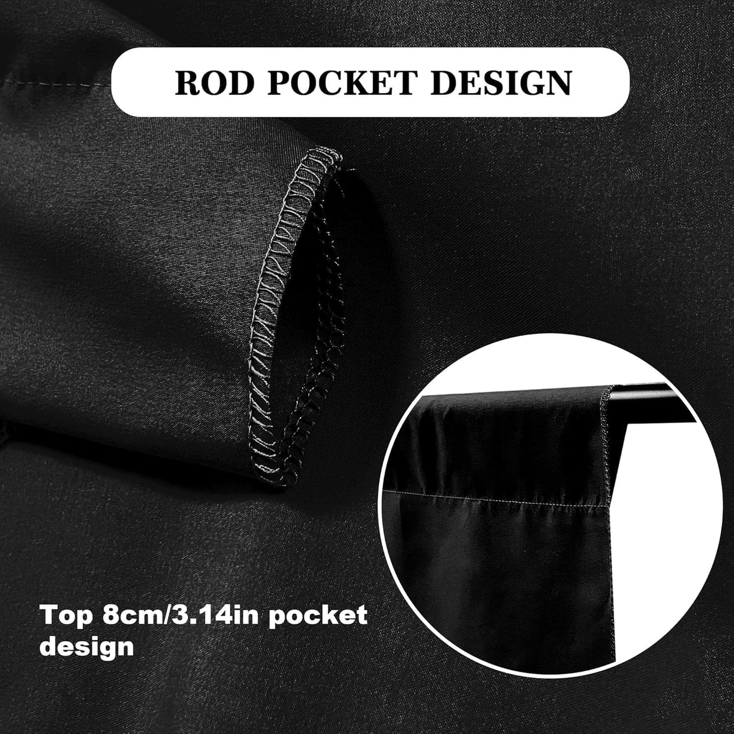 Black Backdrop 8x10ft – Professional Photography Backdrop for Photoshoots, Studio & Portraits, Wrinkle-Free, Opaque, Machine Washable Polyester, Non-Fading, Reusable for Photo Background