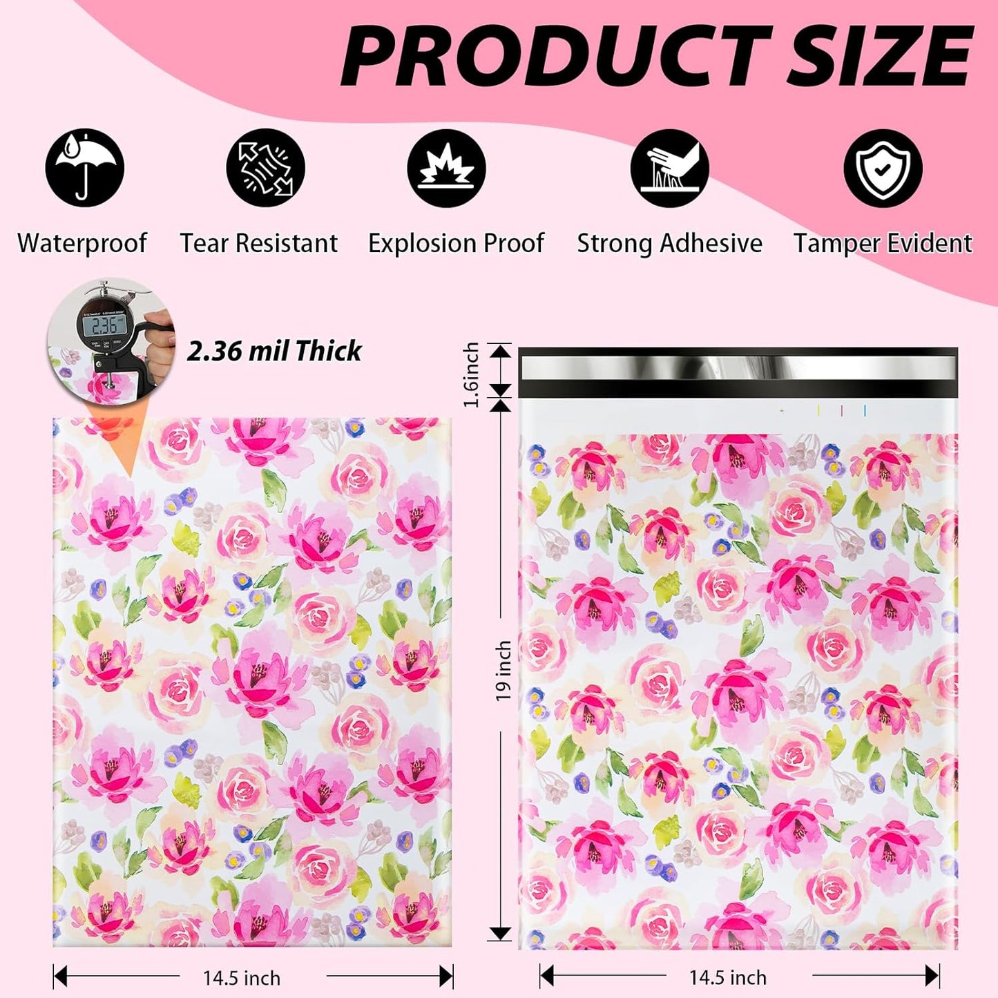 Oududianzi Large Poly Mailers 14.5x19, 50Pack Shipping Bags, Mailing Bags, Mailers Poly Bags for Shipping, Shipping Envelopes, Packaging Bags for Small Business and Clothes
