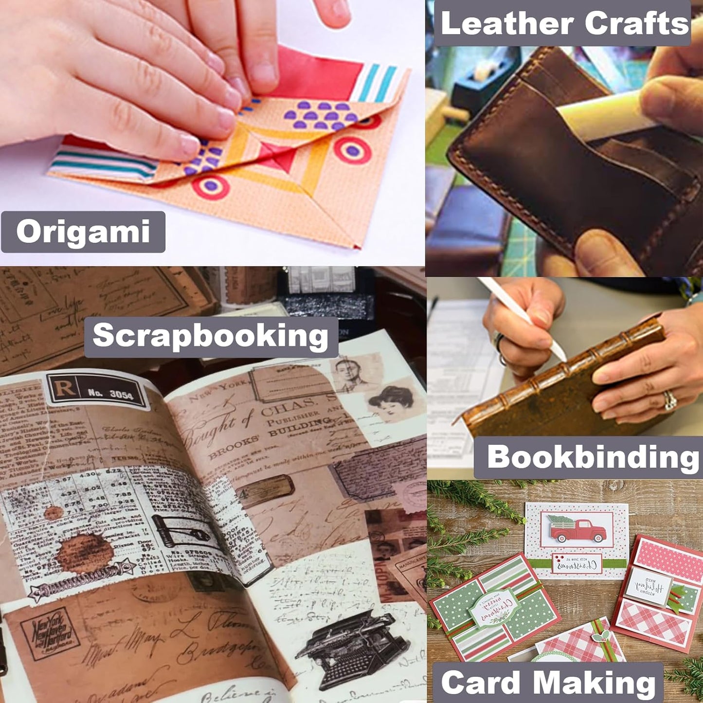 VENCINK Genuine Bone Folders Origami Paper Creaser Scoring Folding Creasing Crafting Tools Set for Paper Leather Books Cards Bookbinding DIY Handmade Burnishing Shaping (100% Real Cattle Bone)