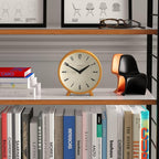 JONES CLOCKS® Venus Desk Clock | Modern Round Design | Mustard Yellow | Stylish - Image 2