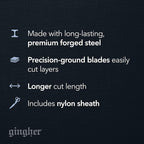 Gingher 8" Dressmaker's Fabric Scissors, Stainless Steel Shears, Sharp Knife - Image 7
