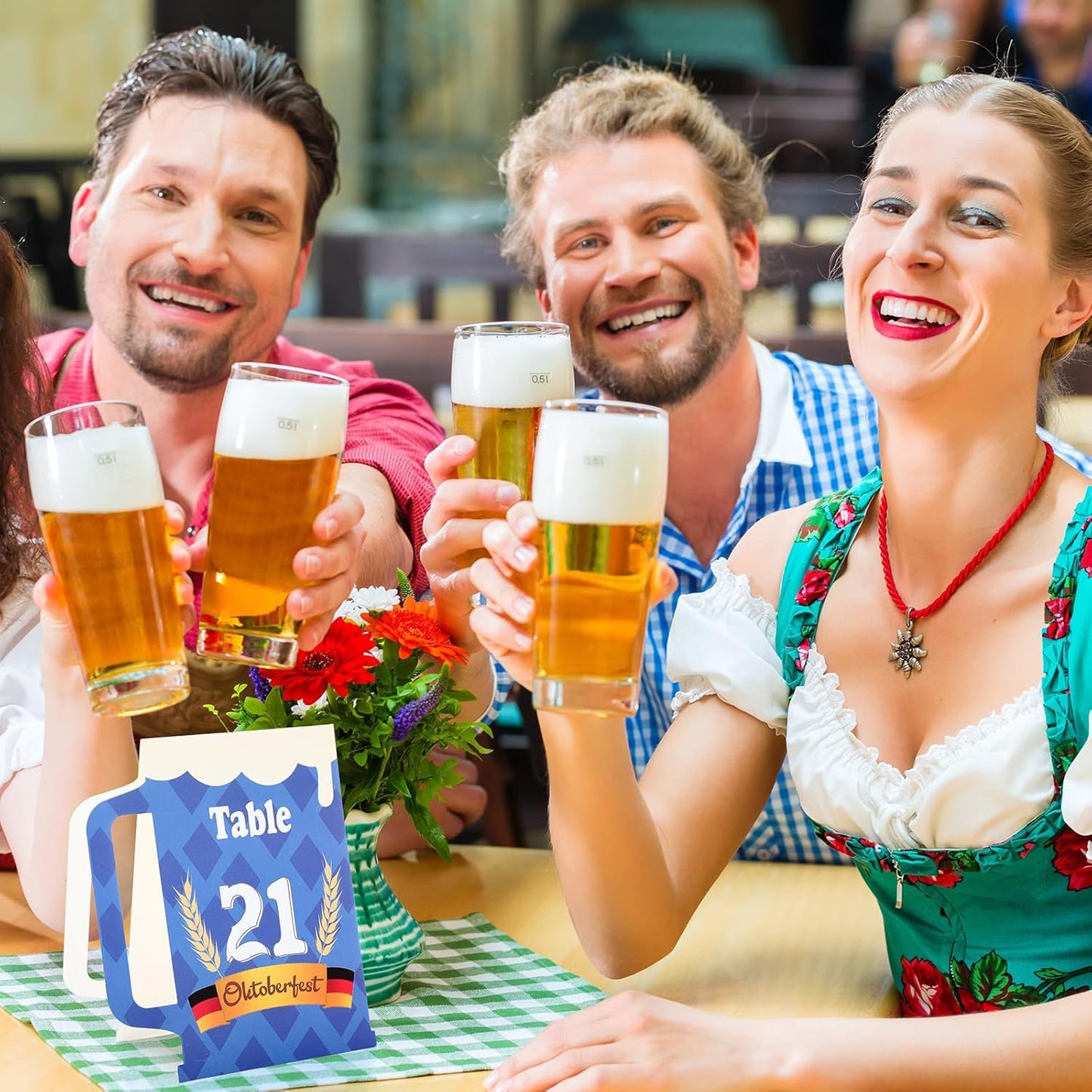 TaoBary Oktoberfest Table Numbers Decorations 1-25 Table Number Tent Style Card German Beer Festival Fold Double Sided Numbers Place Card for Parties Restaurants