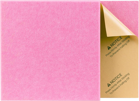 Sonicism 12 Pack Acoustic Wall Panels with Self-Adhesive, 12" X 12" X 0.4" Sound Proof Foam Panels, Decorative Soundproof Wall Panels, Sound Proof Absorbing Tiles for Home & Offices, Pink
