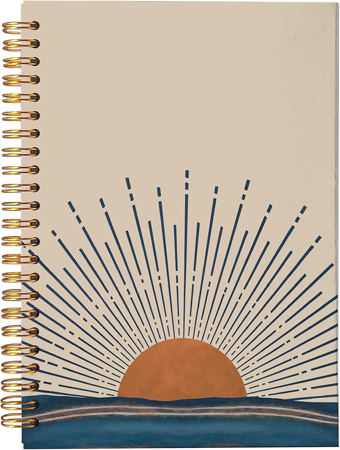 VNWEK Boho Notebook,Hardcover Spiral Notebooks 5.5×8.3 Inch,Aesthetic Notebook,Boho JournalGifts For Woman Man