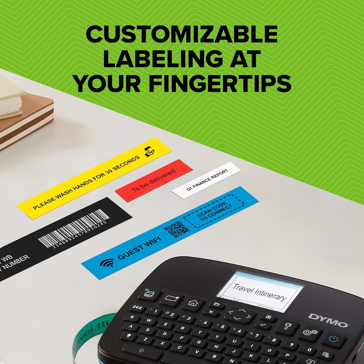 DYMO LabelManager Executive 640 CB Portable Label Printer Kit with Carry Case and 3 Label Cassettes | Compact QWERTY Label Maker | Bluetooth & USB Connectivity | Compatible with DYMO D1 Labels